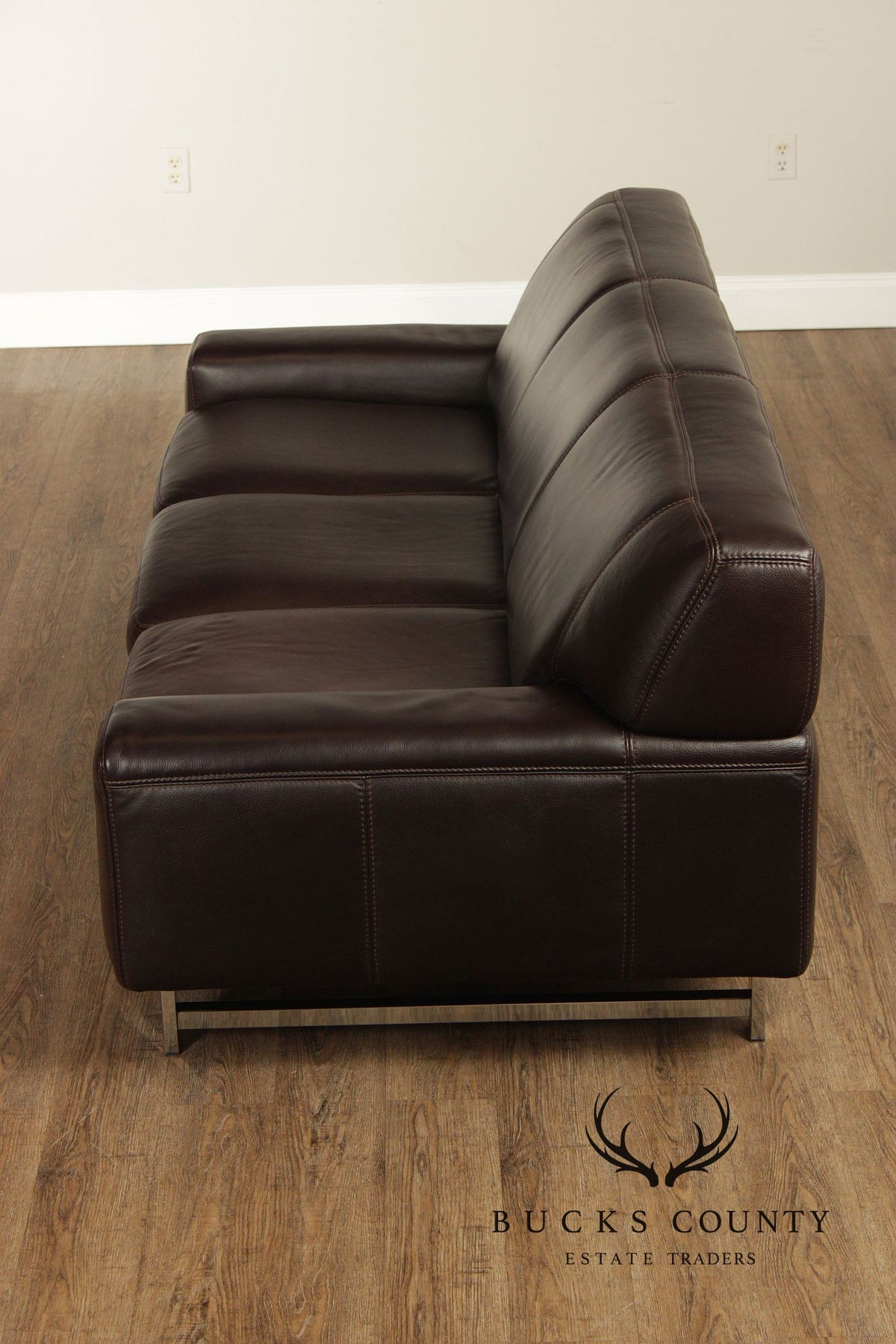 Chateau d’ Ax Brown Italian Leather Sofa