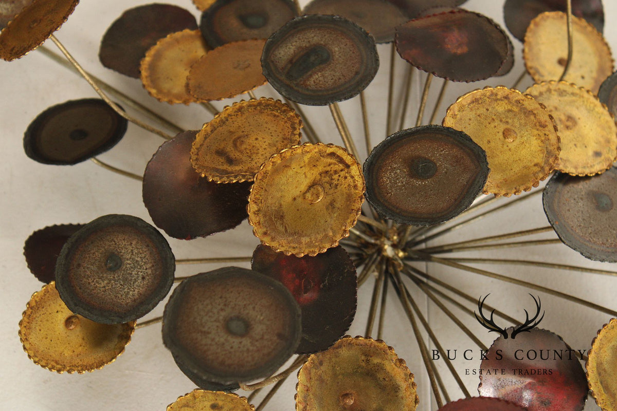 Mid Century Modern Brutalist Metal Wall Sculpture