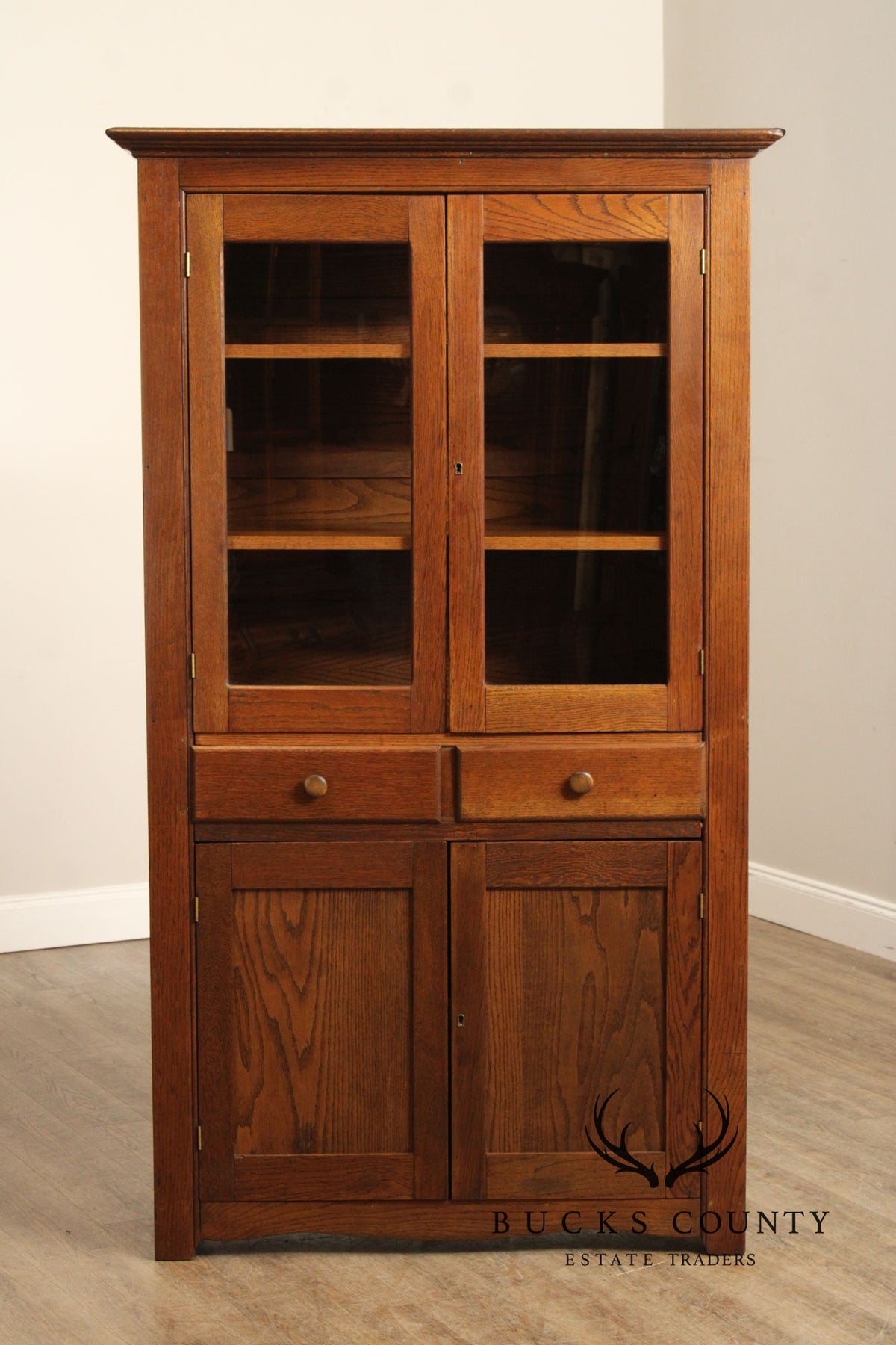 Vintage Oak Kitchen Flatwall Cabinet
