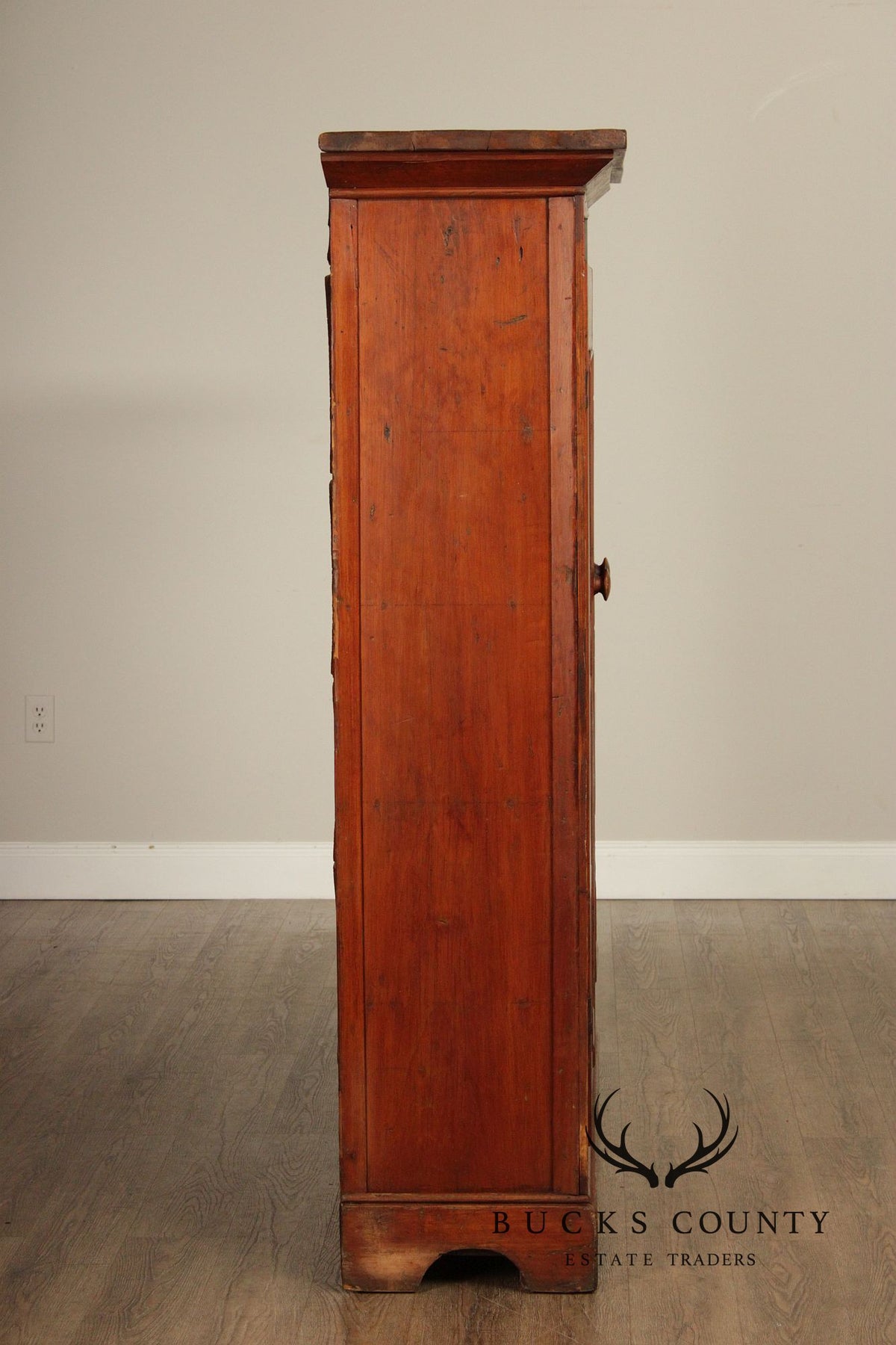 Antique Softwood Two-Door Pantry Cupboard