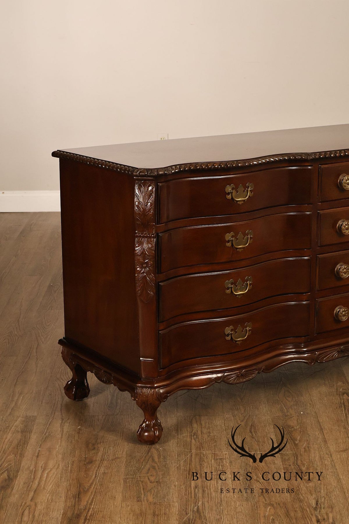 H. Feldenkreis Philadelphia Custom Mahogany Serpentine Front Dresser
