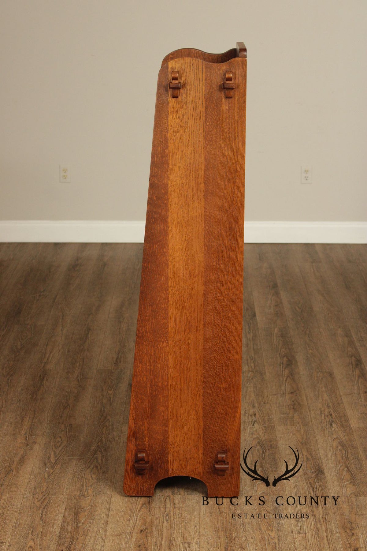Warren Hile Studio Mission Style Quarter Sawn Oak Tapered Bookcase