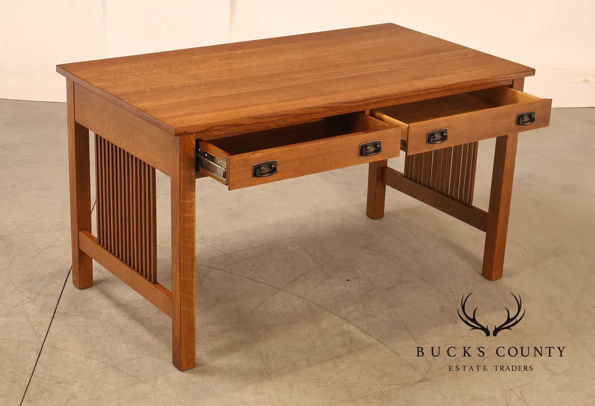 Stickley Mission Collection Oak Spindle Writing Desk