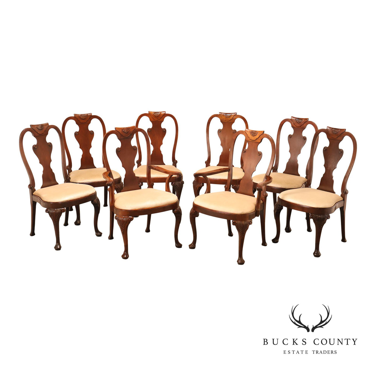 Baker Historic Charleston Reproductions Set of Eight Mahogany Dining Chairs
