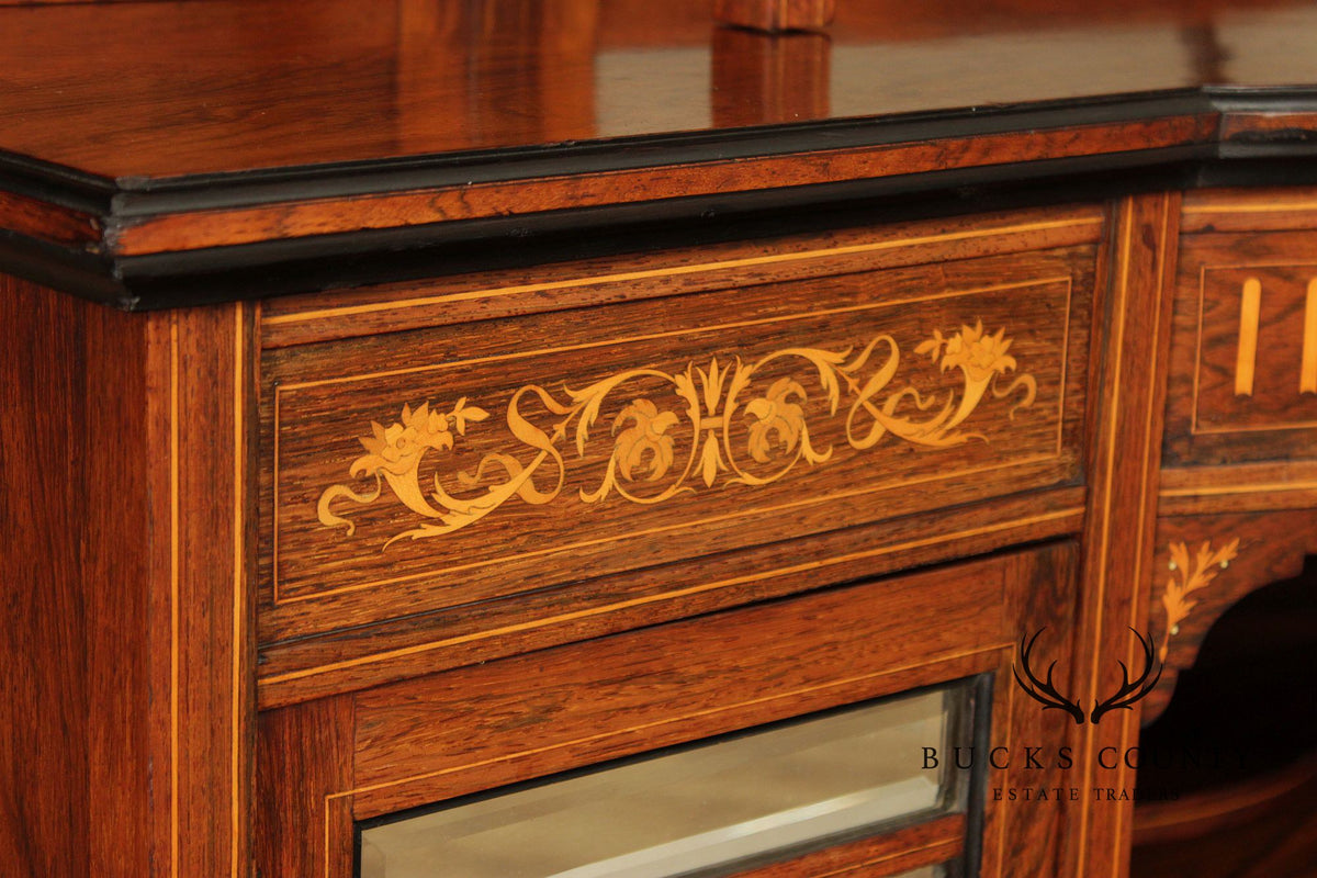 Antique Edwardian Inlaid Rosewood Sideboard