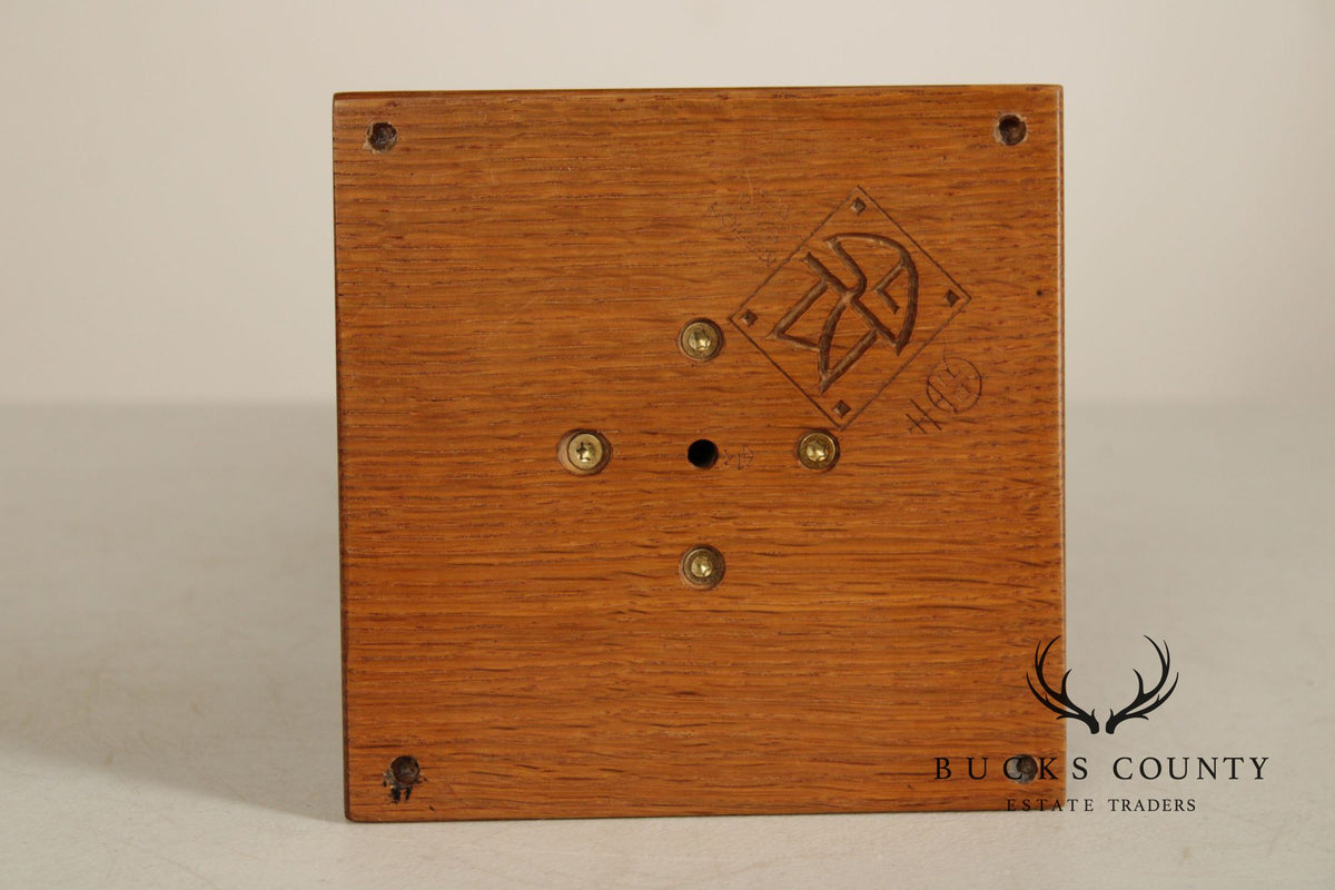 Mission Guild Studio Arts & Crafts Style Oak Candle Holder