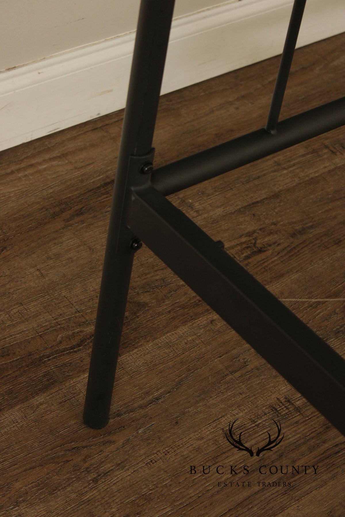 West Elm Pair of 'Ellipse' Twin Size Iron Canopy Beds