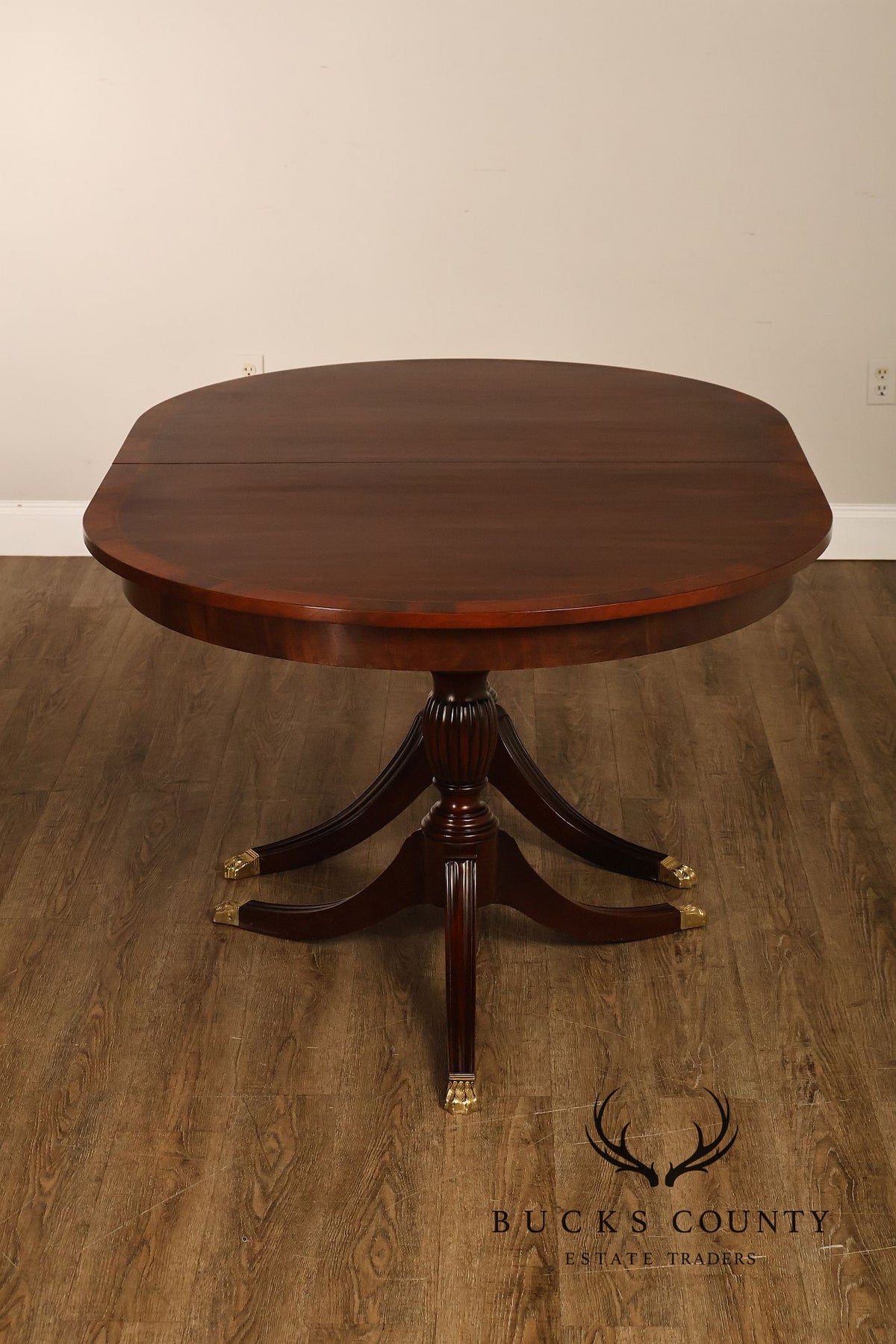 Henkel Harris Regency Style Mahogany Double Pedestal Dining Table