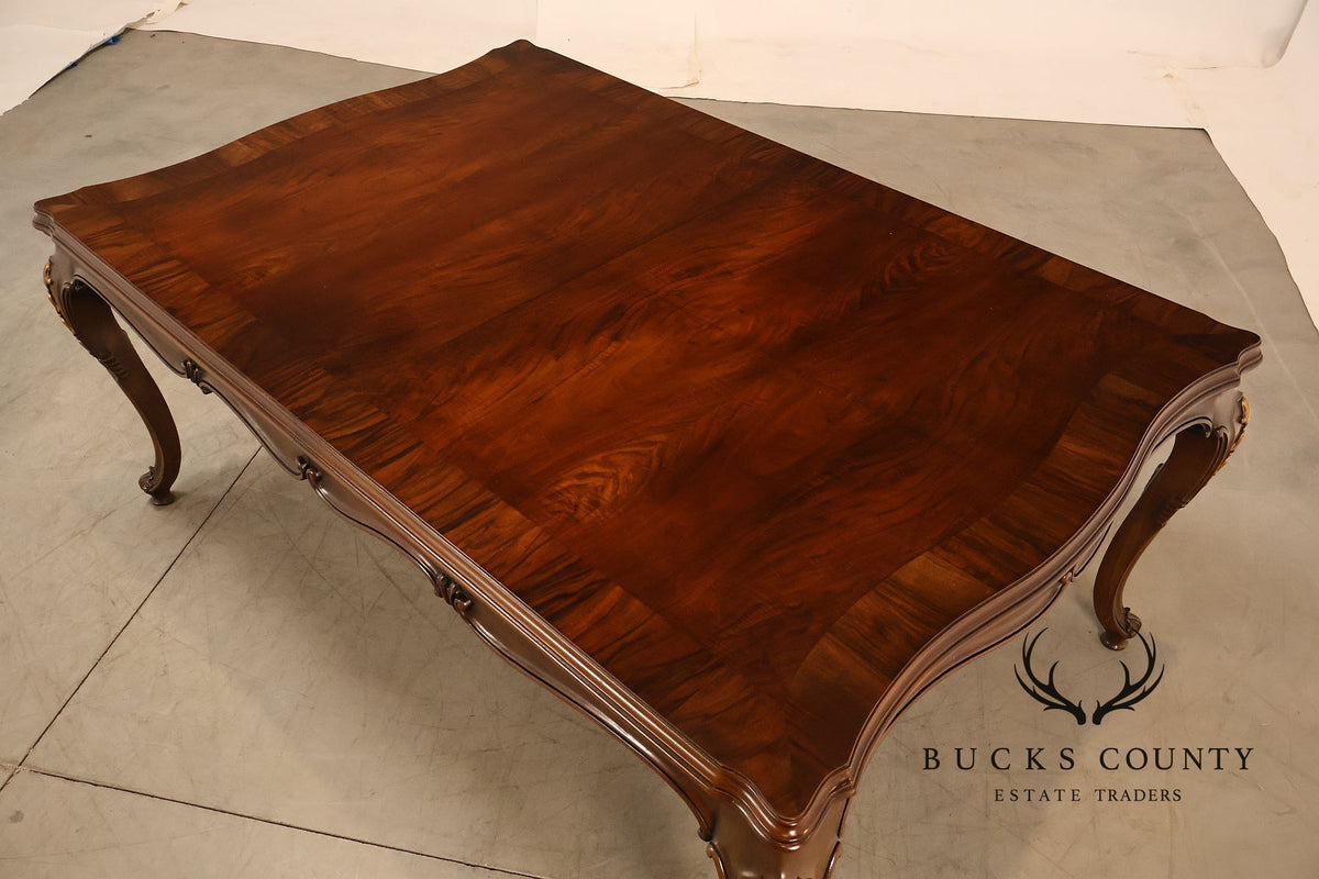 Karges French Louis XV Style Walnut Expandable Dining Table