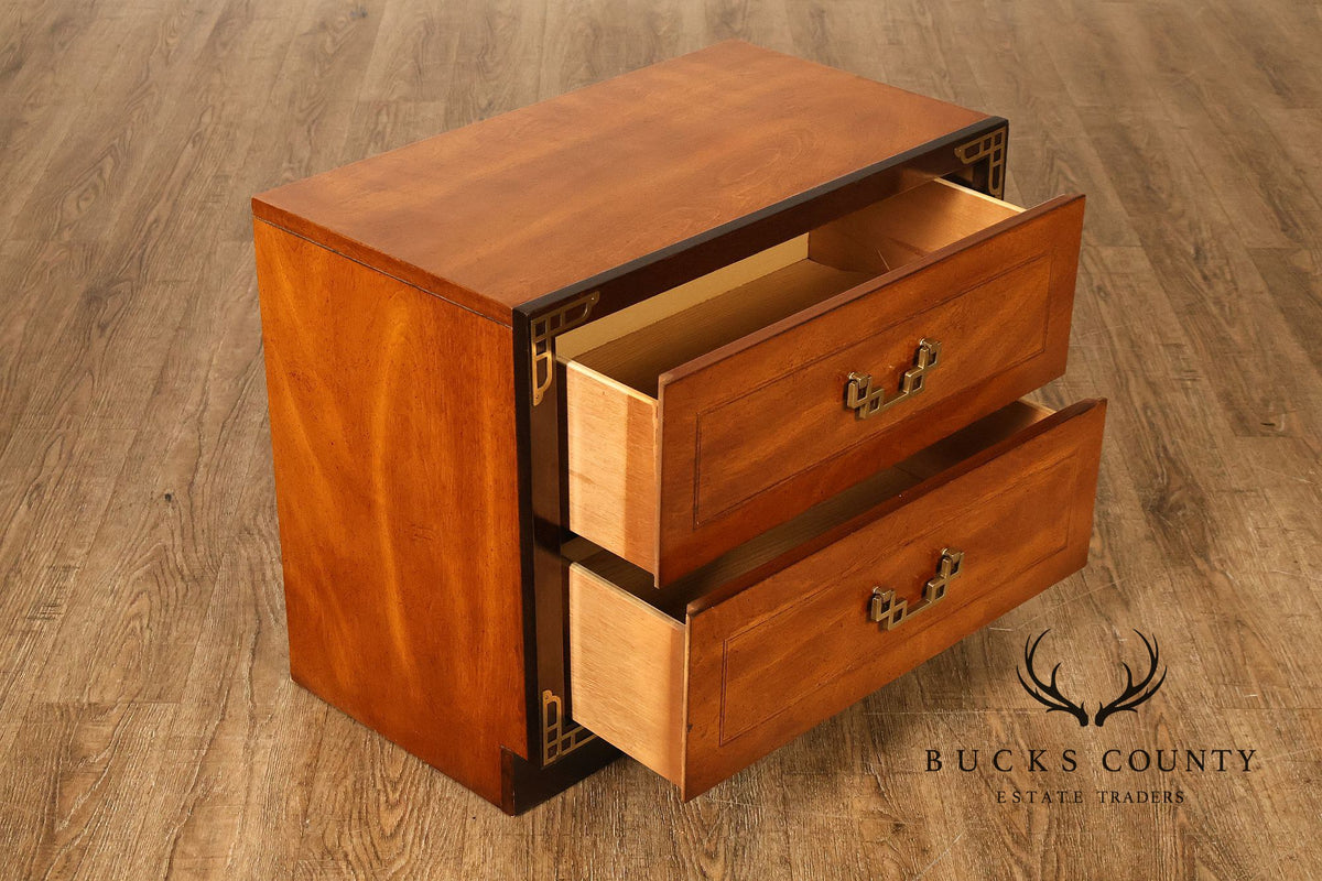 Vintage Bassett Chinoiserie Style Nightstands