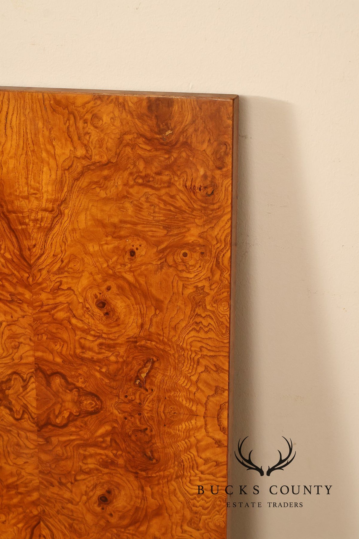 Lane Furniture Alpha Collection Mid Century Modern Burl Wood King Size Headboard