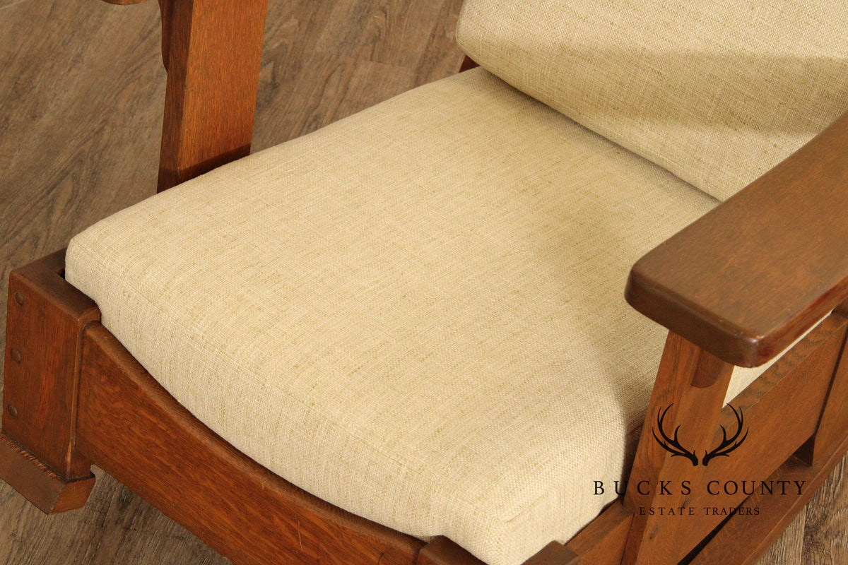 Limbert Antique Mission Oak Paddle-Arm Rocker