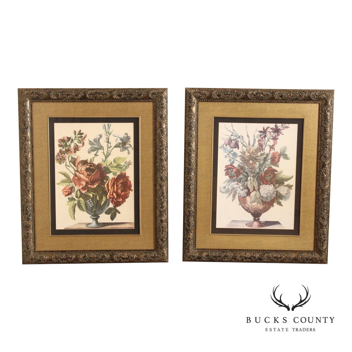 Windsor Art Pair of Decorative Framed Floral Prints