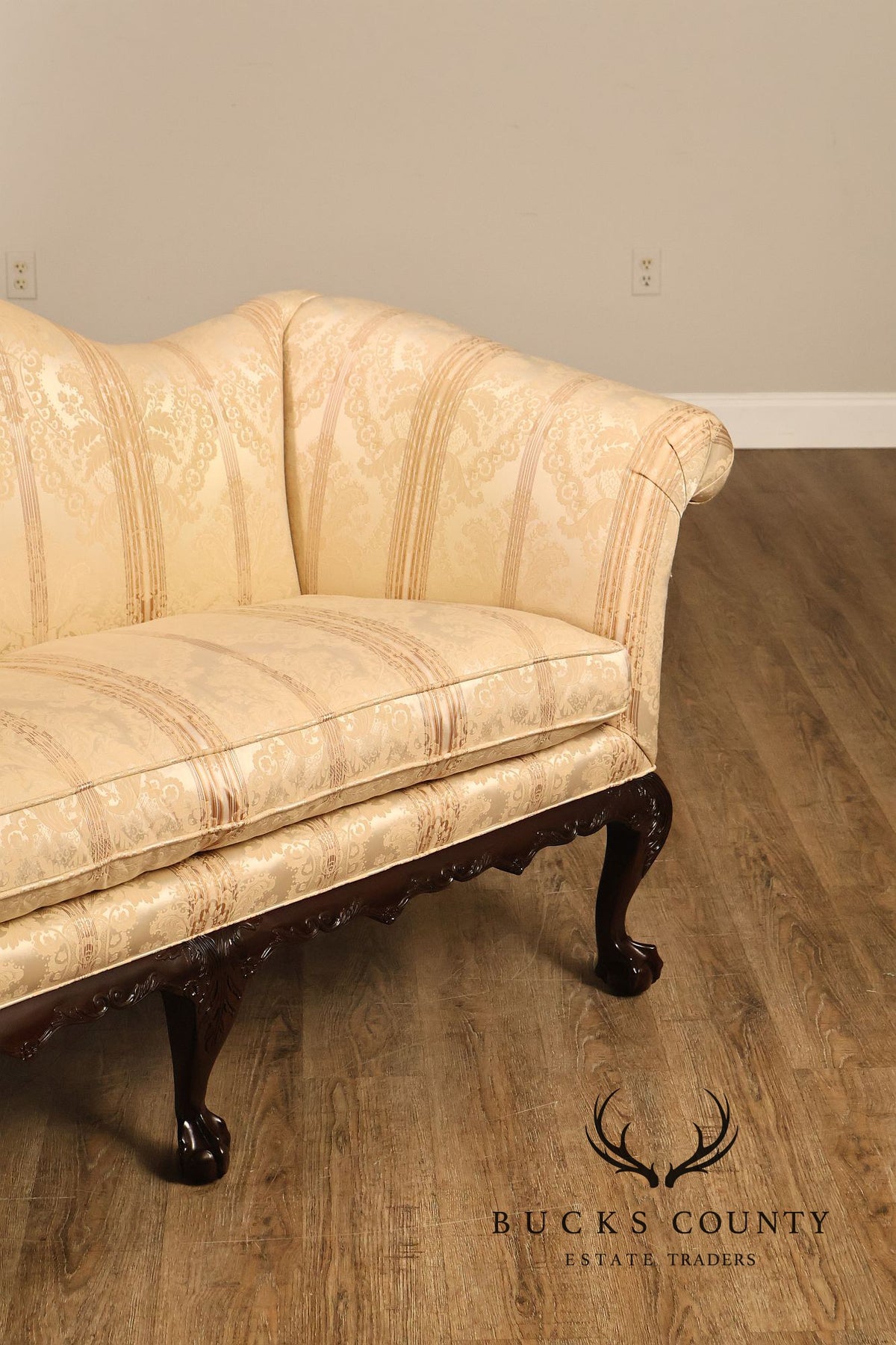 Century Furniture Chippendale Style Pair of Mahogany Sofas