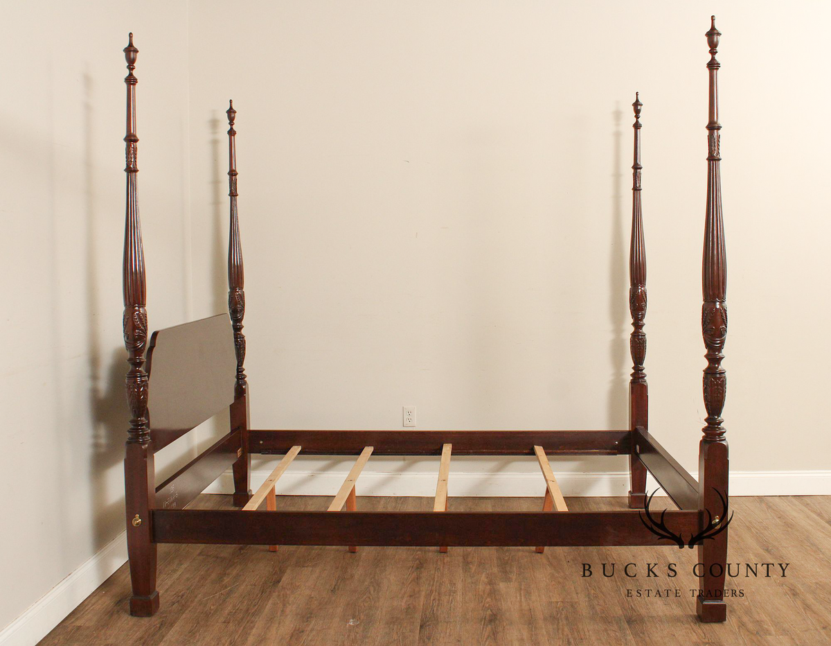Ethan Allen Georgian Court Cherry Queen Size Four Poster Bed