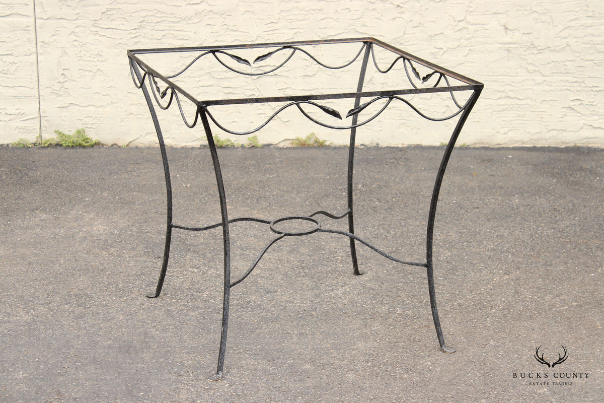 Vintage Wrought Iron Outdoor Dining Table Base