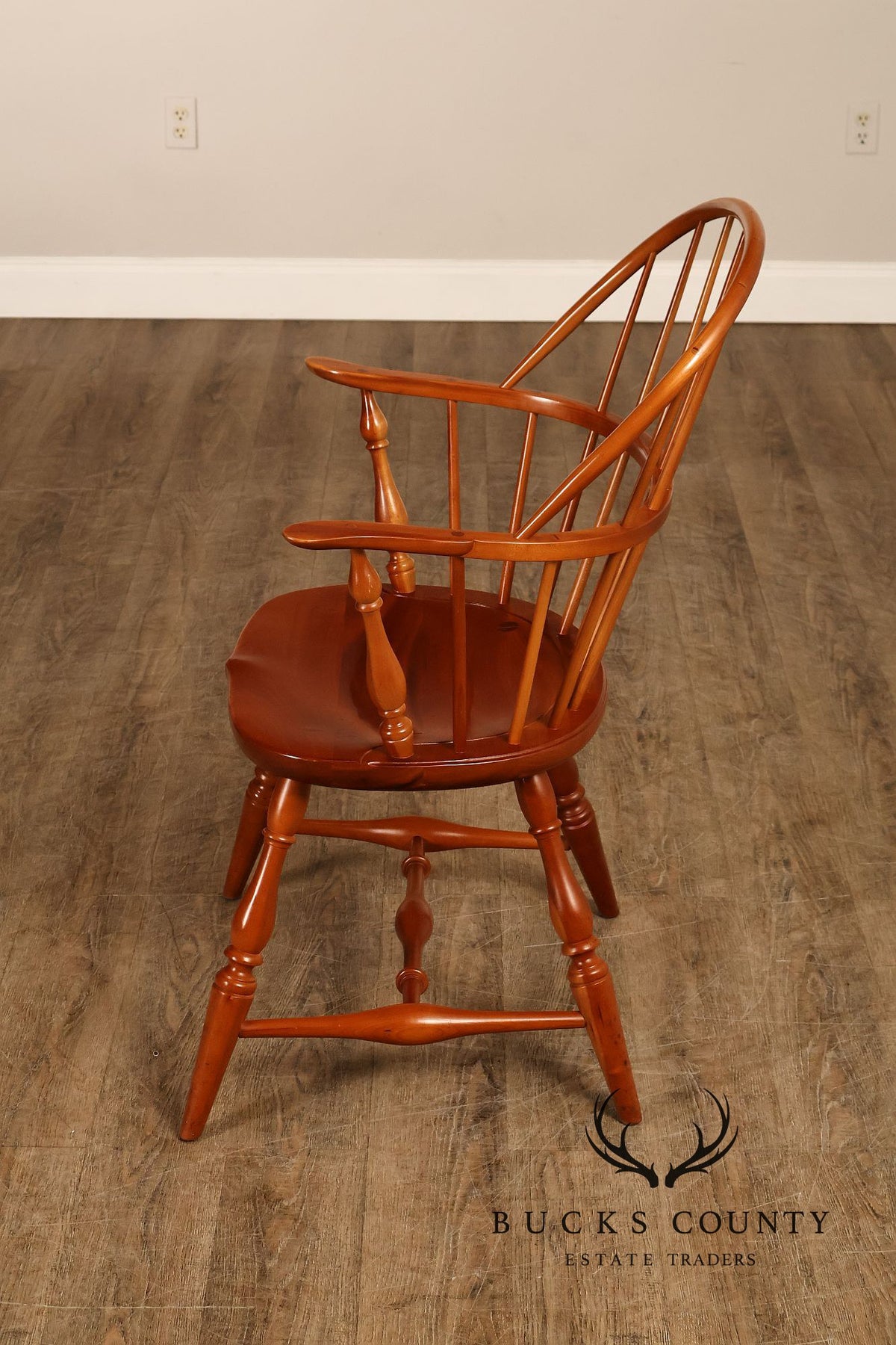 Duckloe Brothers Pair of Cherry Windsor Armchairs