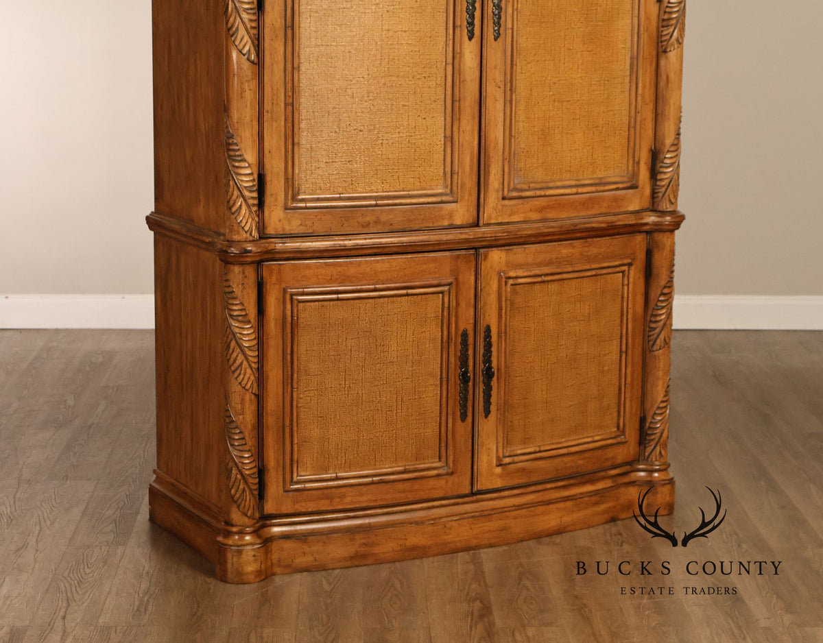 Tommy Bahama Home By Lexington Bow Front Linen Press Storage Armoire Cabinet