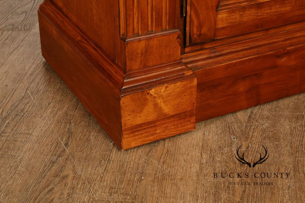 Ethan Allen 'Legacy' Maple Open Carved Library Bookcase