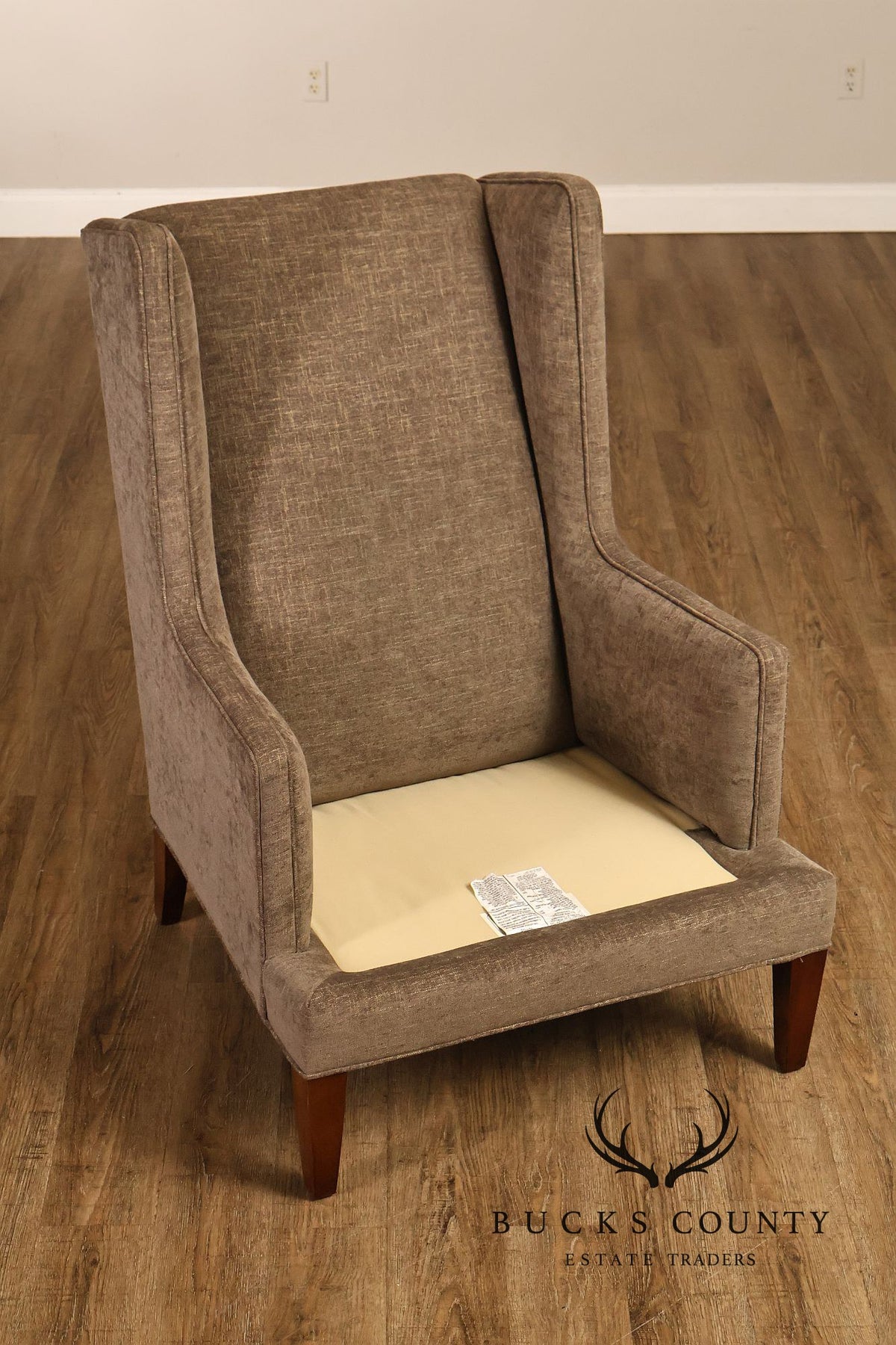 Hickory White Transitional Style Pair of High Back Wing Chairs
