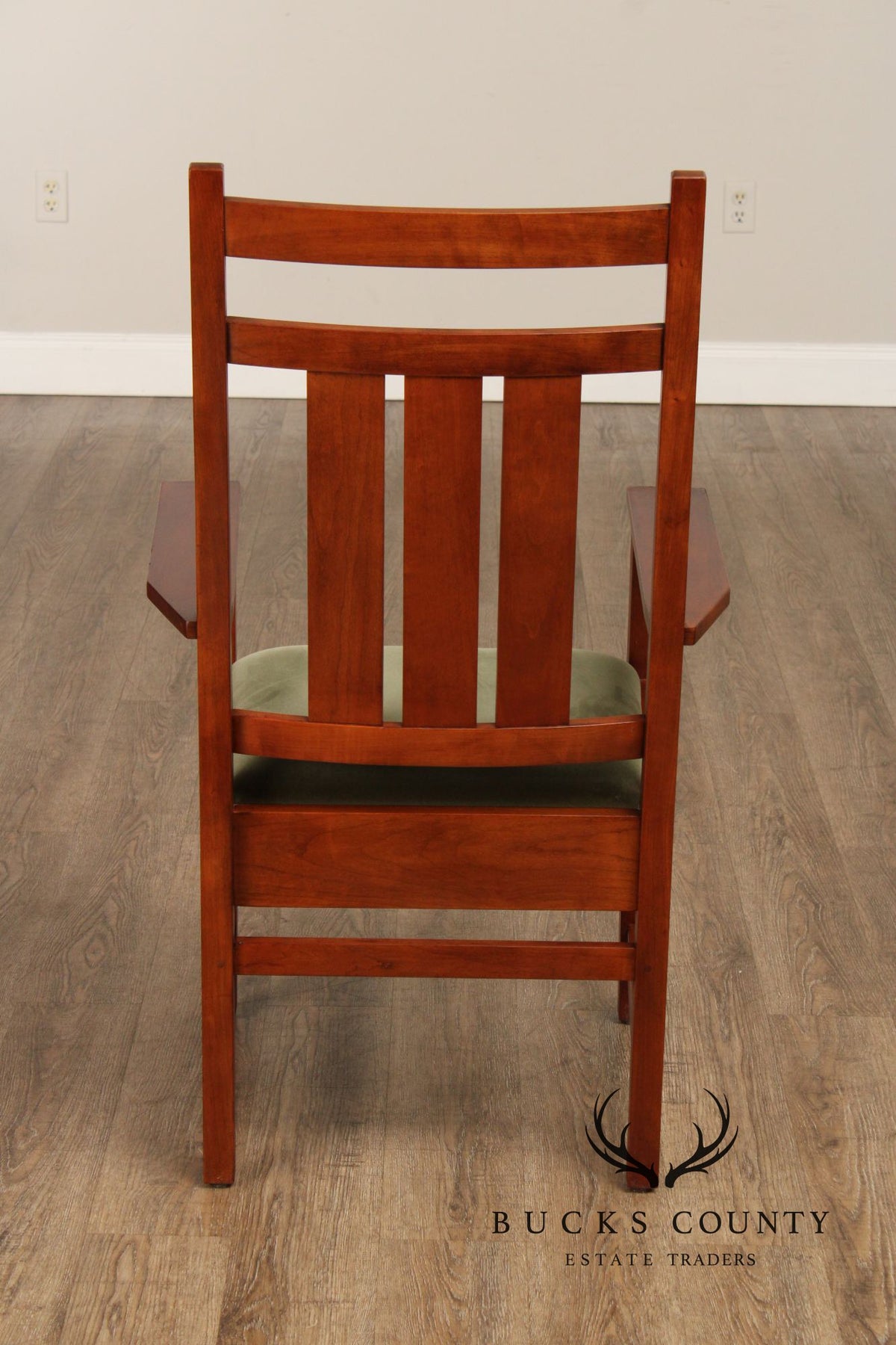 Stickley Mission Collection Set of Four Harvey Ellis Cherry Dining Armchairs
