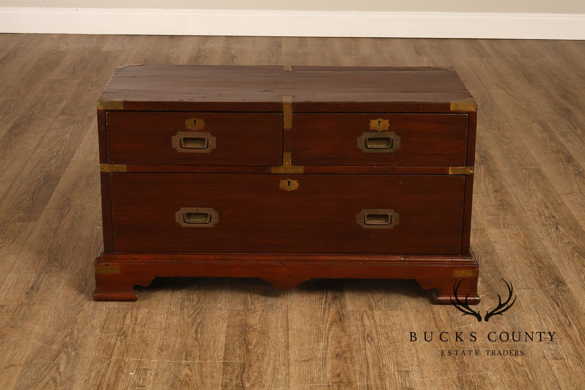 Campaign Style Mahogany Low chest
