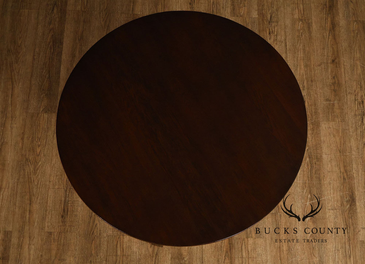 National Furniture Company Antique Mission Oak Round Lamp Table