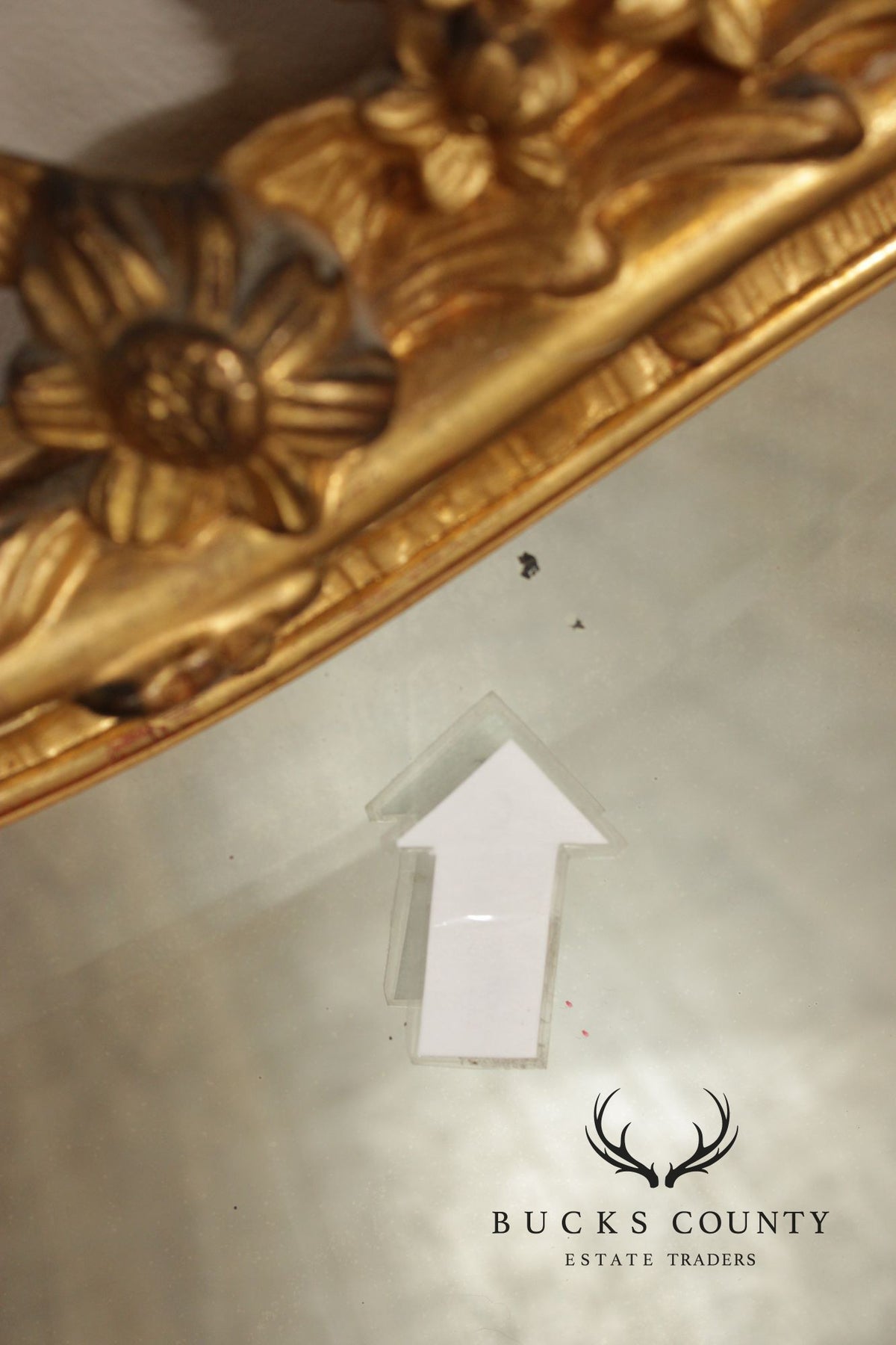 Antique Rococo Revival Giltwood Mantel Mirror