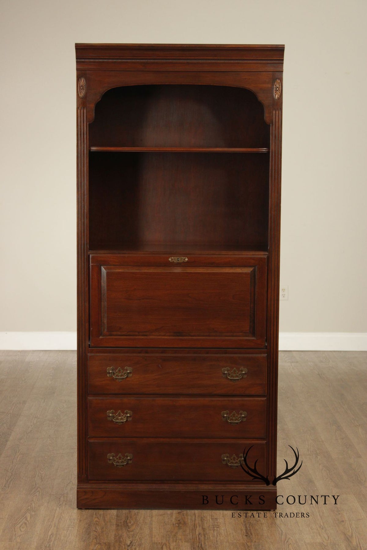 Ethan Allen 'Georgian Court' Cherry Secretary Desk Bookcase Unit