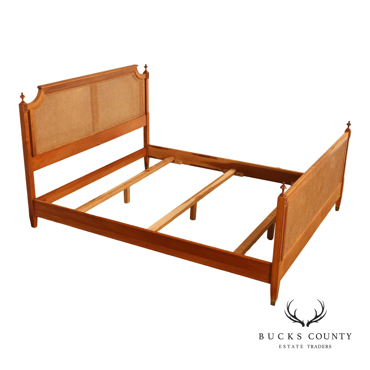 Stickley French Directoire Style Cherry And Cane California King Bed