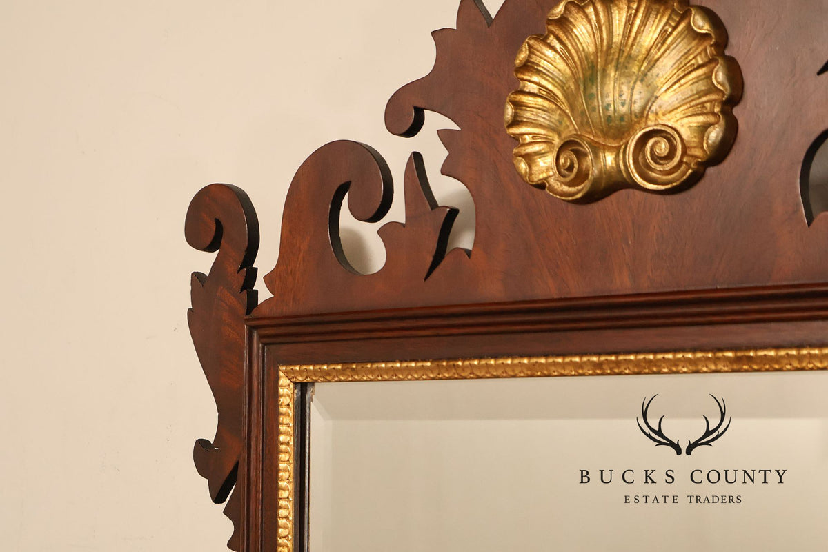 Henkel Harris Chippendale Style Mahogany Wall Mirror