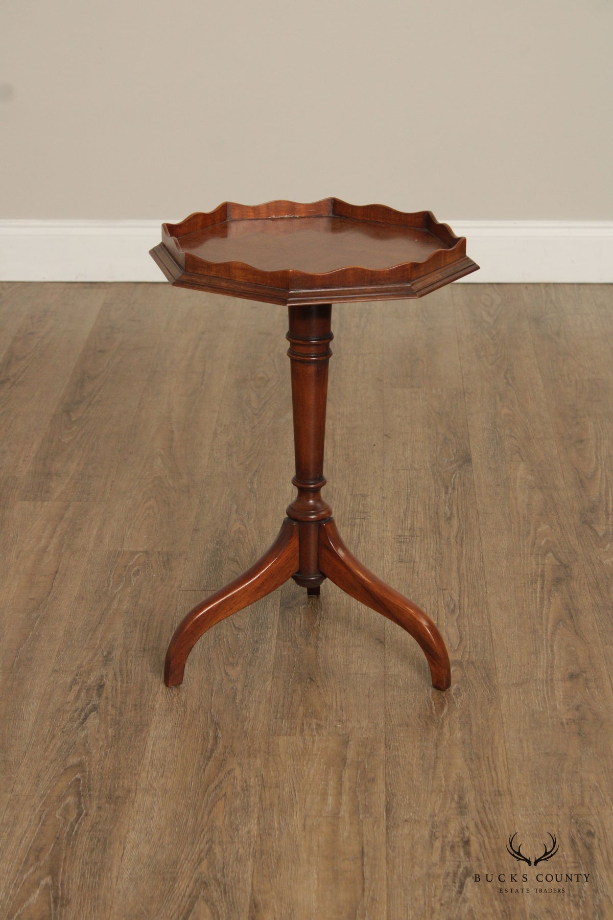 Colonial Revival Mahogany Octagonal Candlestand