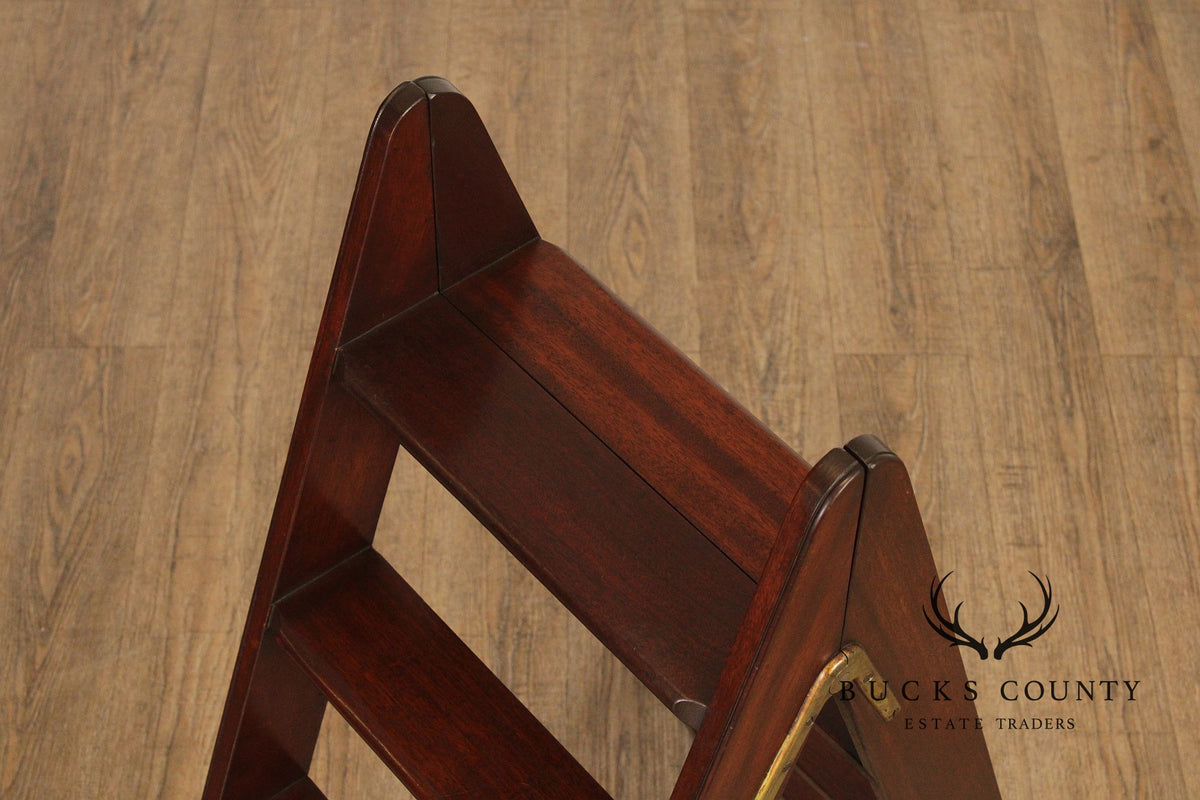 English Mahogany Library Ladder