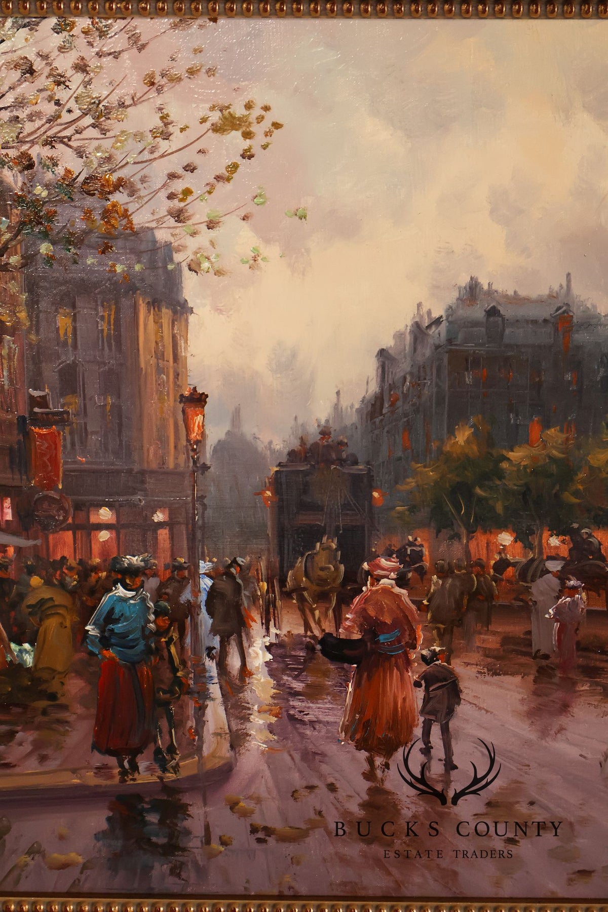 Impressionist Style Painting, Street Scene. Emilio Payes