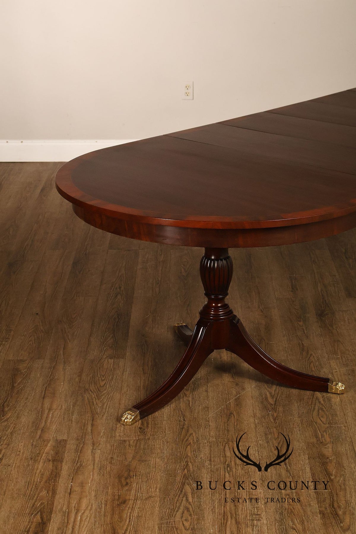 Henkel Harris Regency Style Mahogany Double Pedestal Dining Table