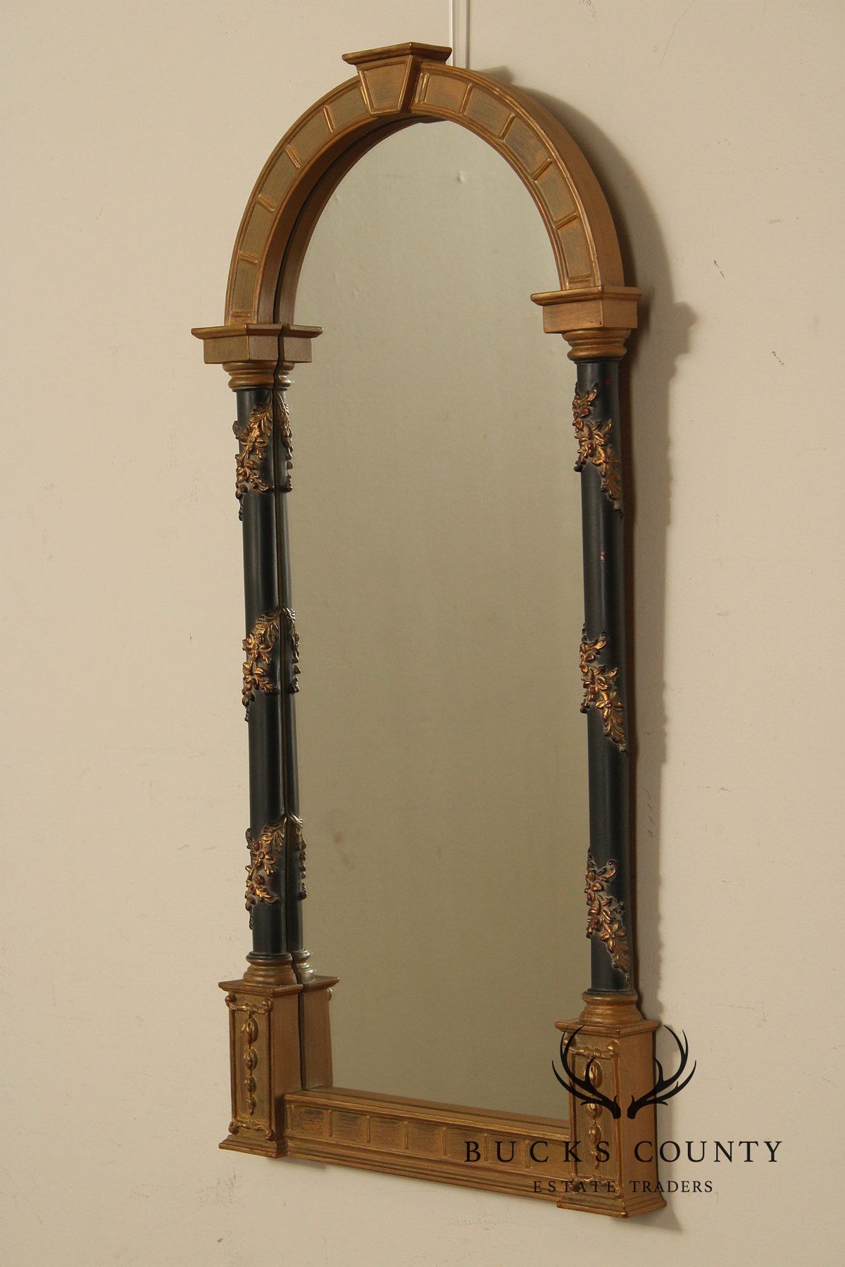 Uttermost Italian Baroque Style Arched Wall Mirror