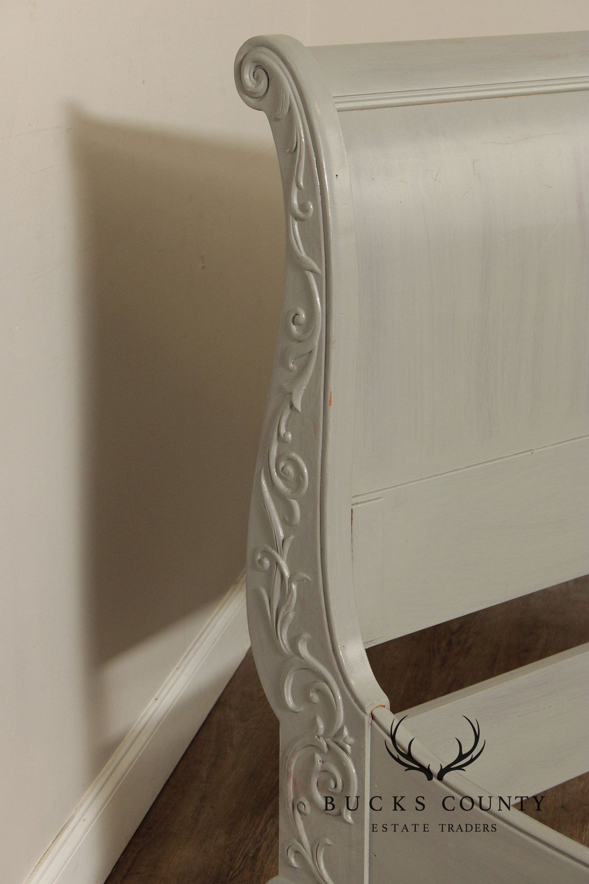 Ethan Allen Vintage Painted Legacy Collection King Sleigh Bed