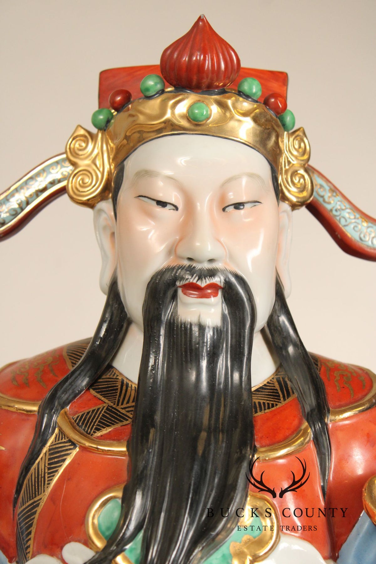 Set Of 3 Chinese Porcelain Fu Lu Shou Immortal Figurines