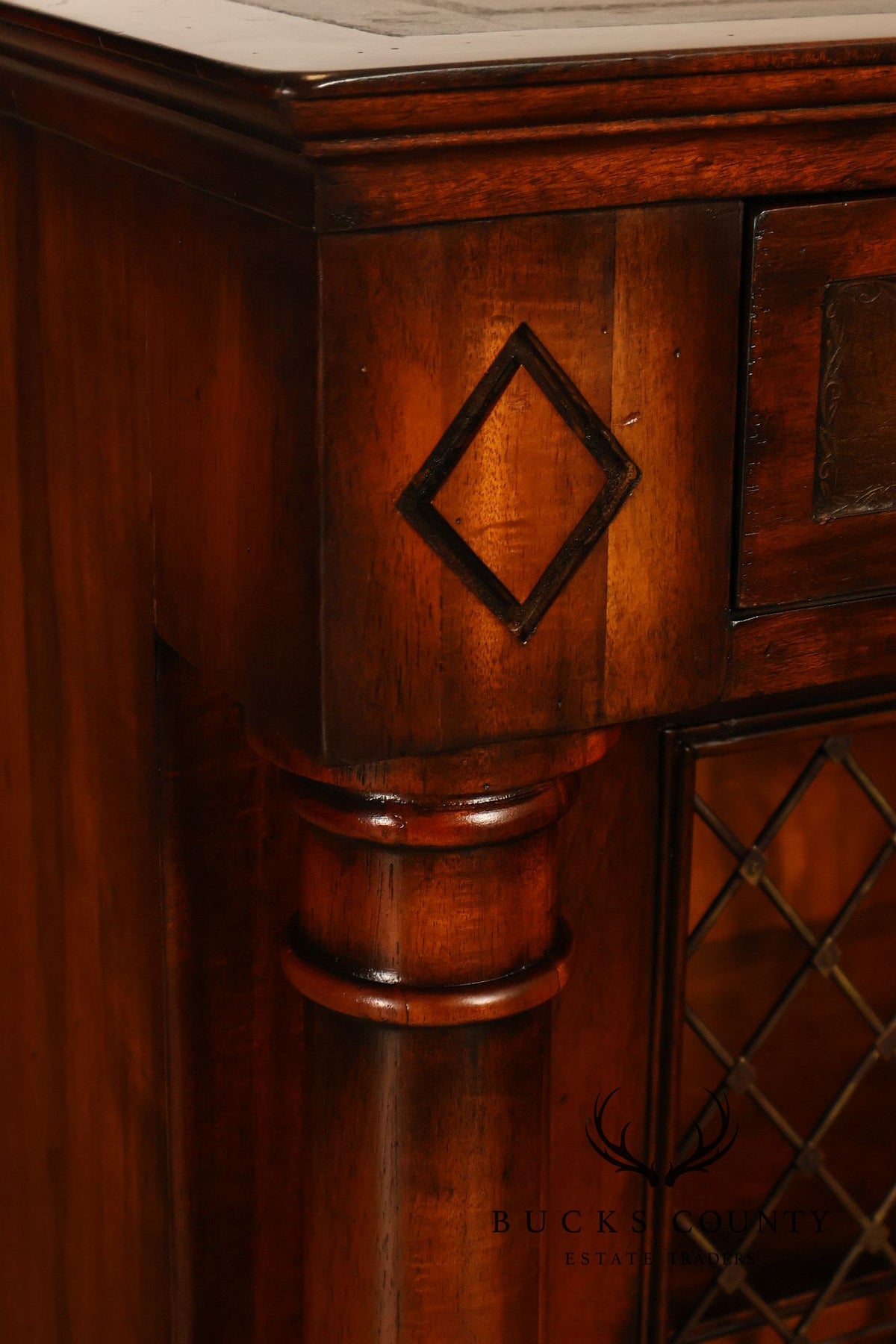 John-Richard Regency Style Leather Top Server Cabinet