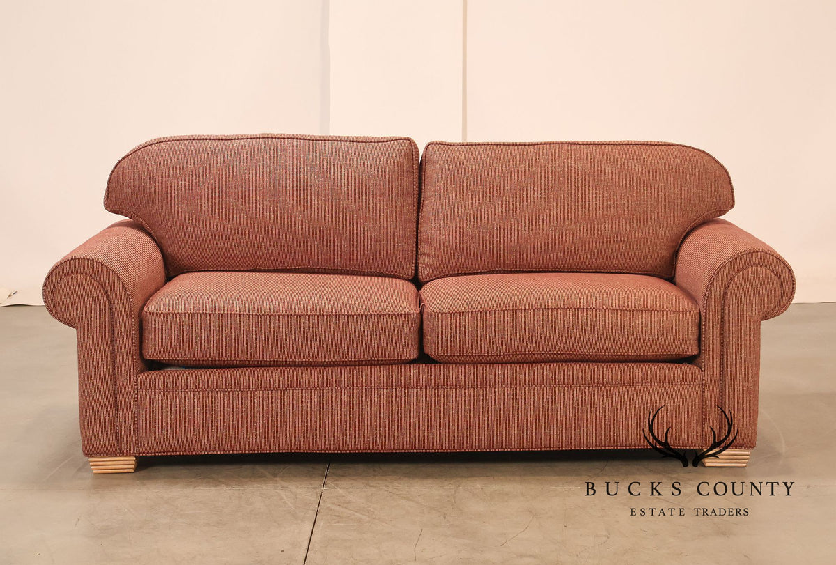 Contemporary Rolled Arm Upholstered Sofa