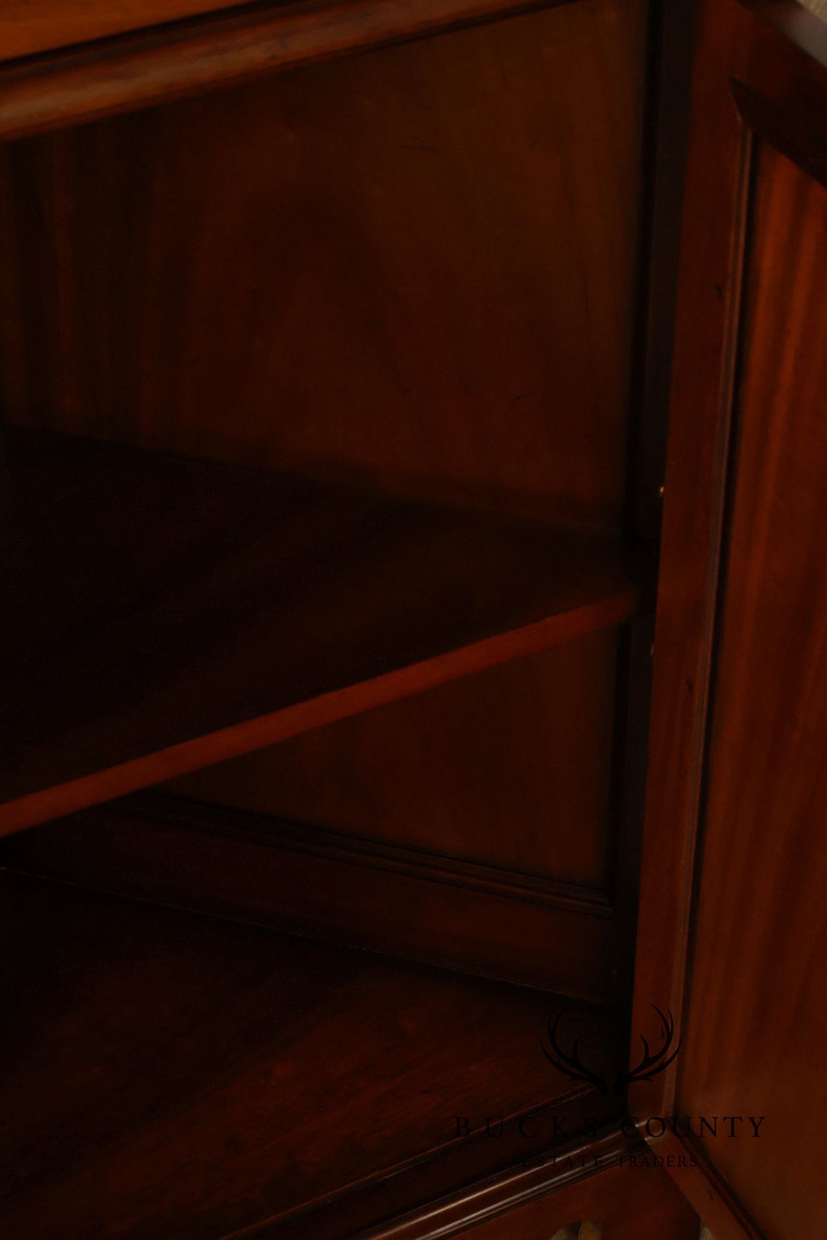 Georgian Style Lighted Mahogany Corner Cabinet