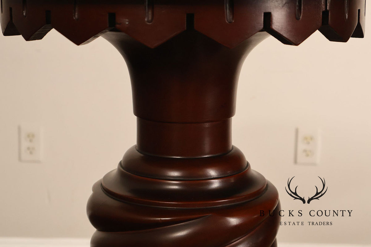 Baroque Revival Style Mahogany Carved Pedestal Stand