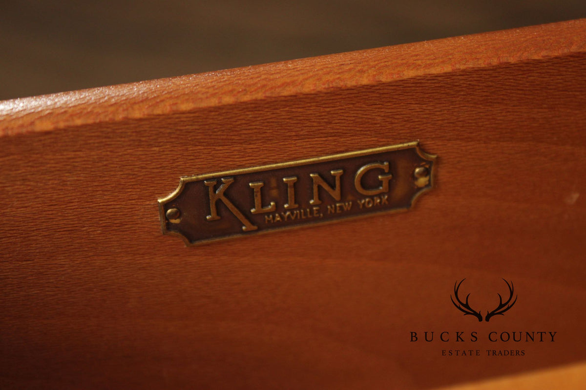 Kling Chippendale Style Cherry Chest on Chest