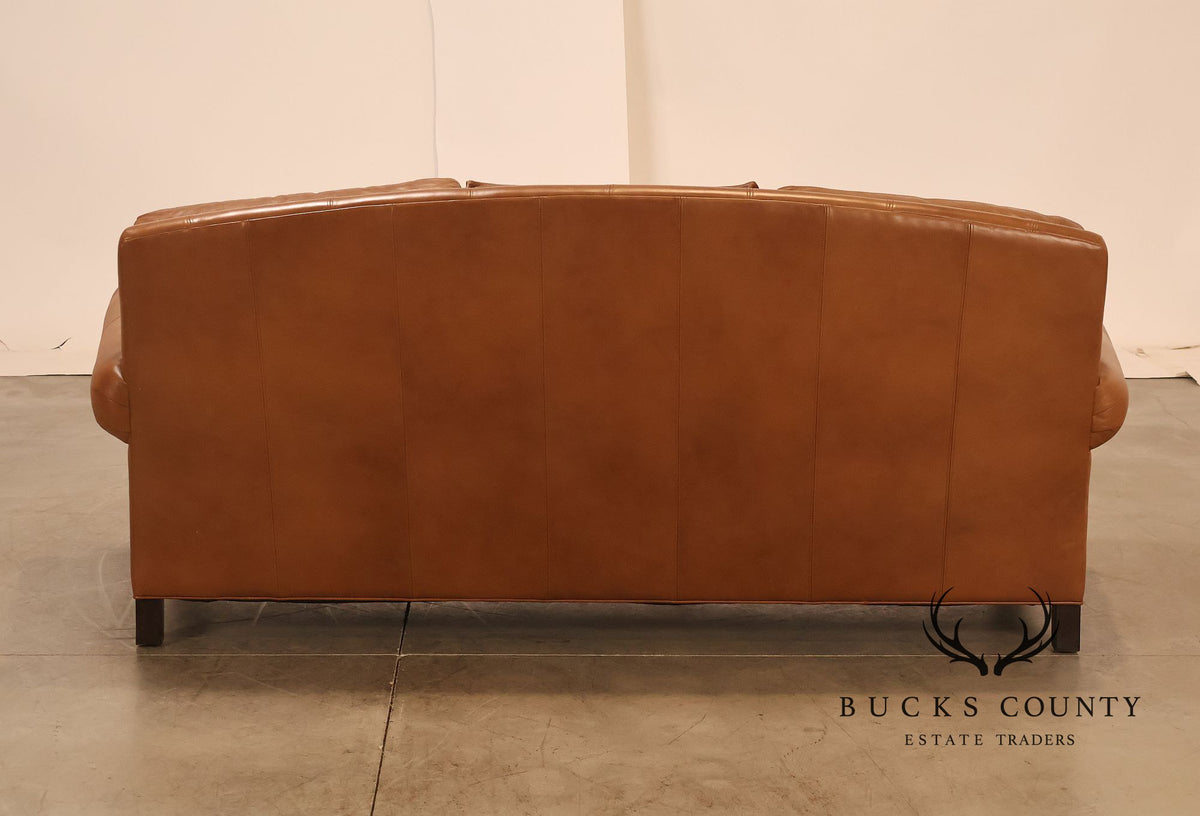 Ethan Allen 'Hyde' Three-Seat Leather Sofa
