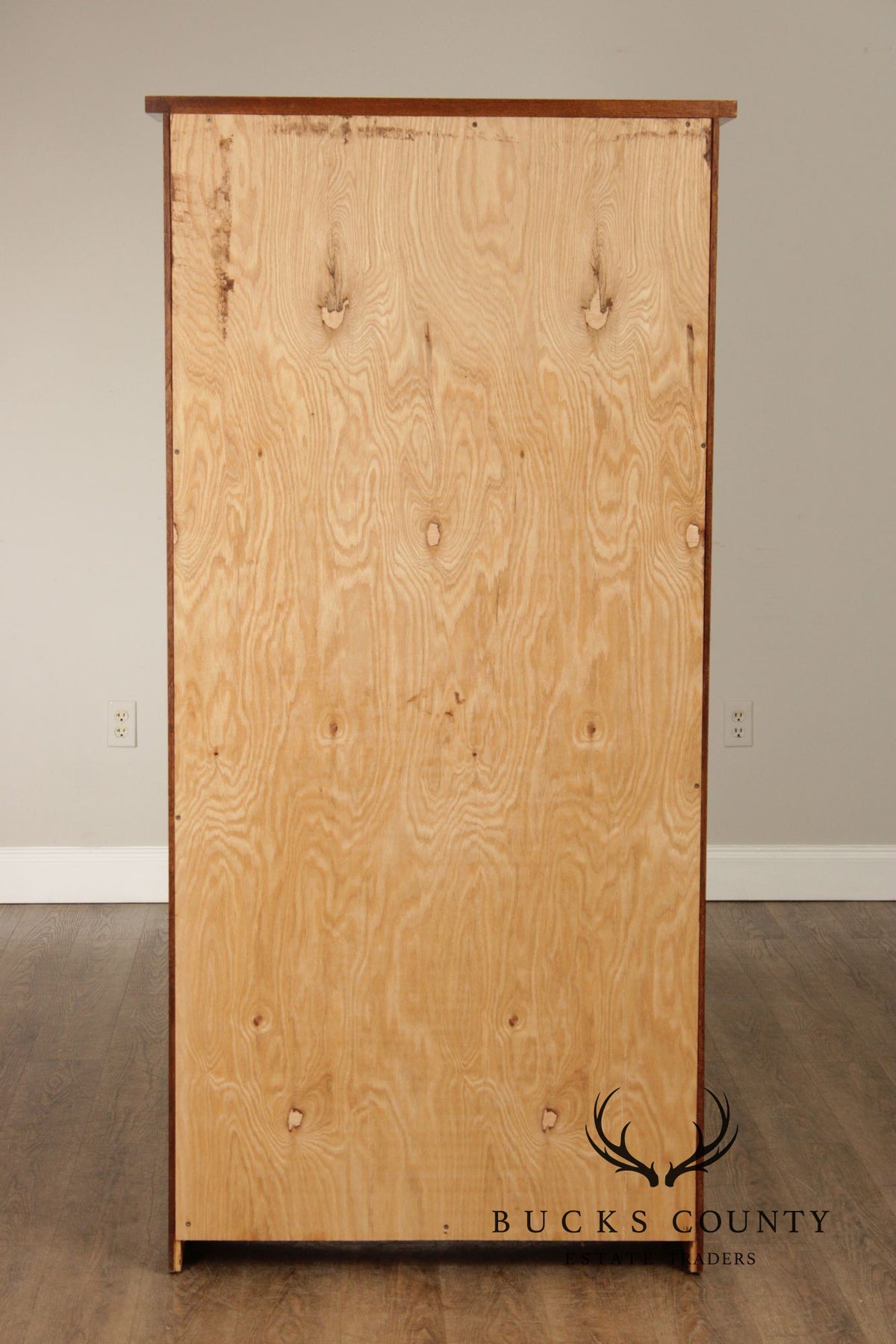 Mission Style Oak Two-Door Bookcase