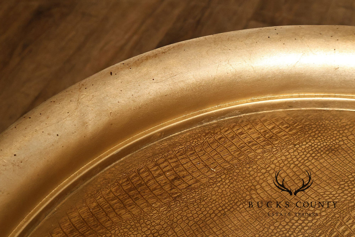 Hollywood Regency Style Pair of Gilt Side Tables