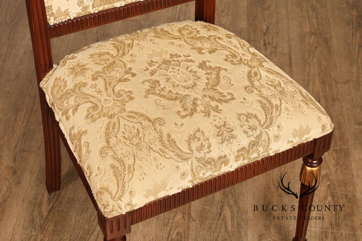 Sigla Furniture Louis XVI Style Set Of Eight Upholstered Dining Chairs