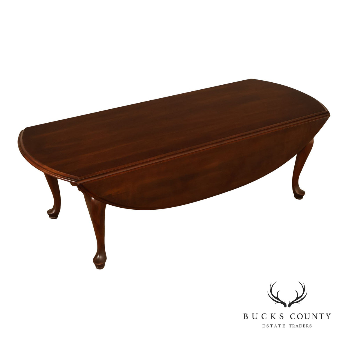 Ethan Allen Queen Anne Style Cherry Drop Leaf Coffee Table