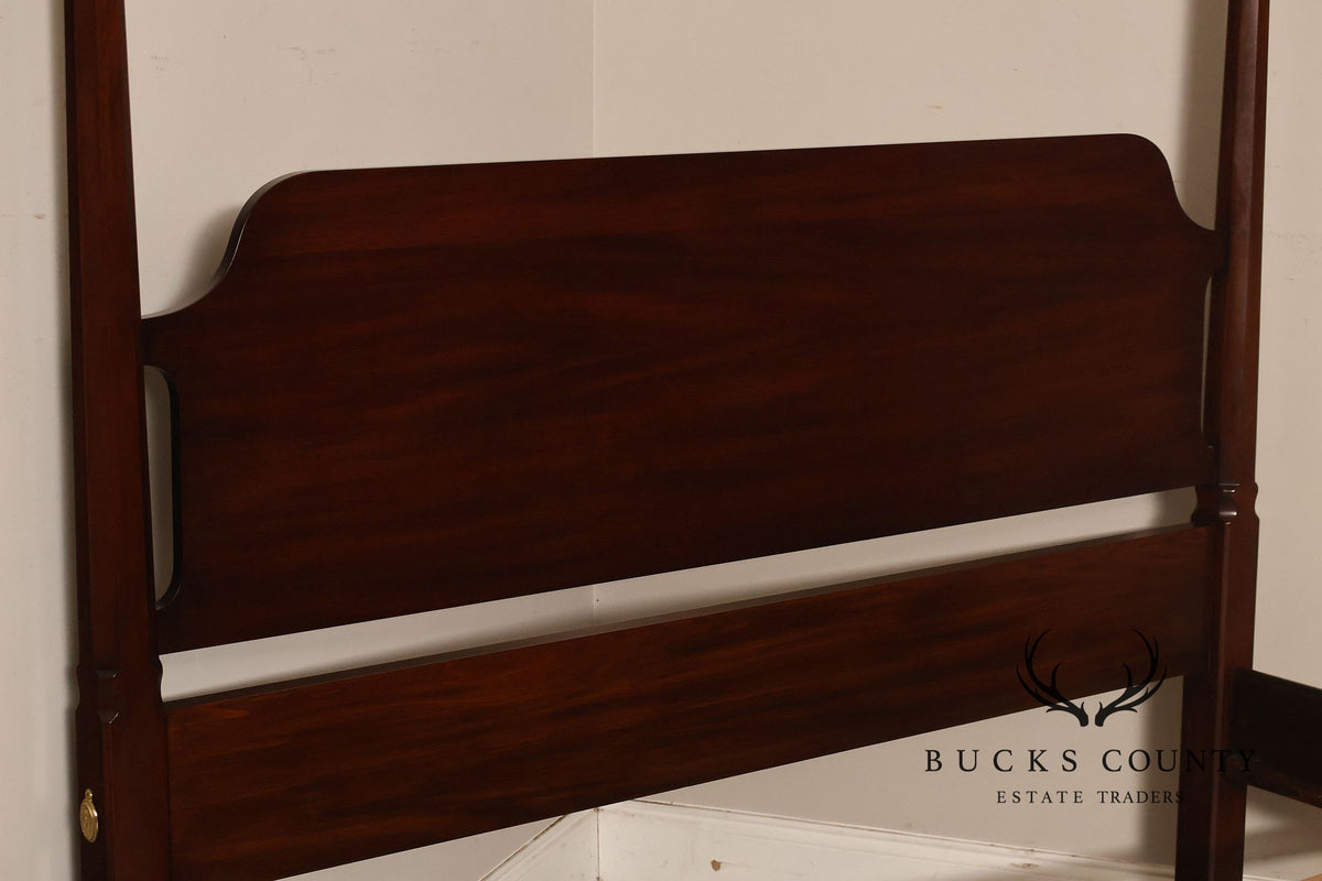 Henkel Harris Georgian Mahogany Queen Size Four Poster Bed