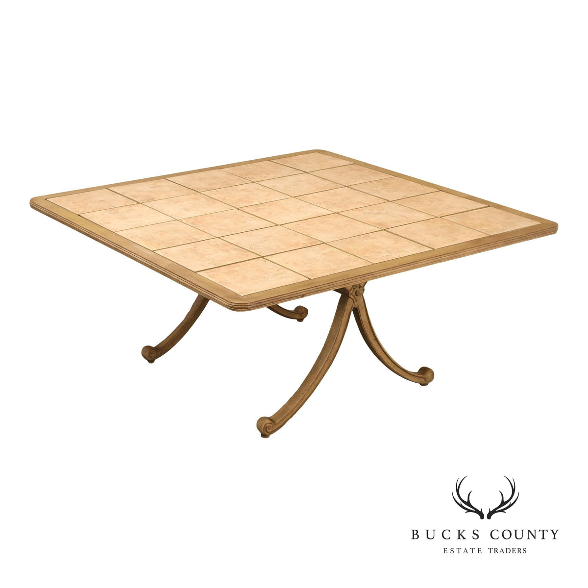 Woodard 'Landgrave' Outdoor Patio Tile-Top Dining Table
